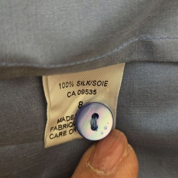 TAHARI SILK SHEER BLOUSE SIZE 8 - Picture 6 of 6